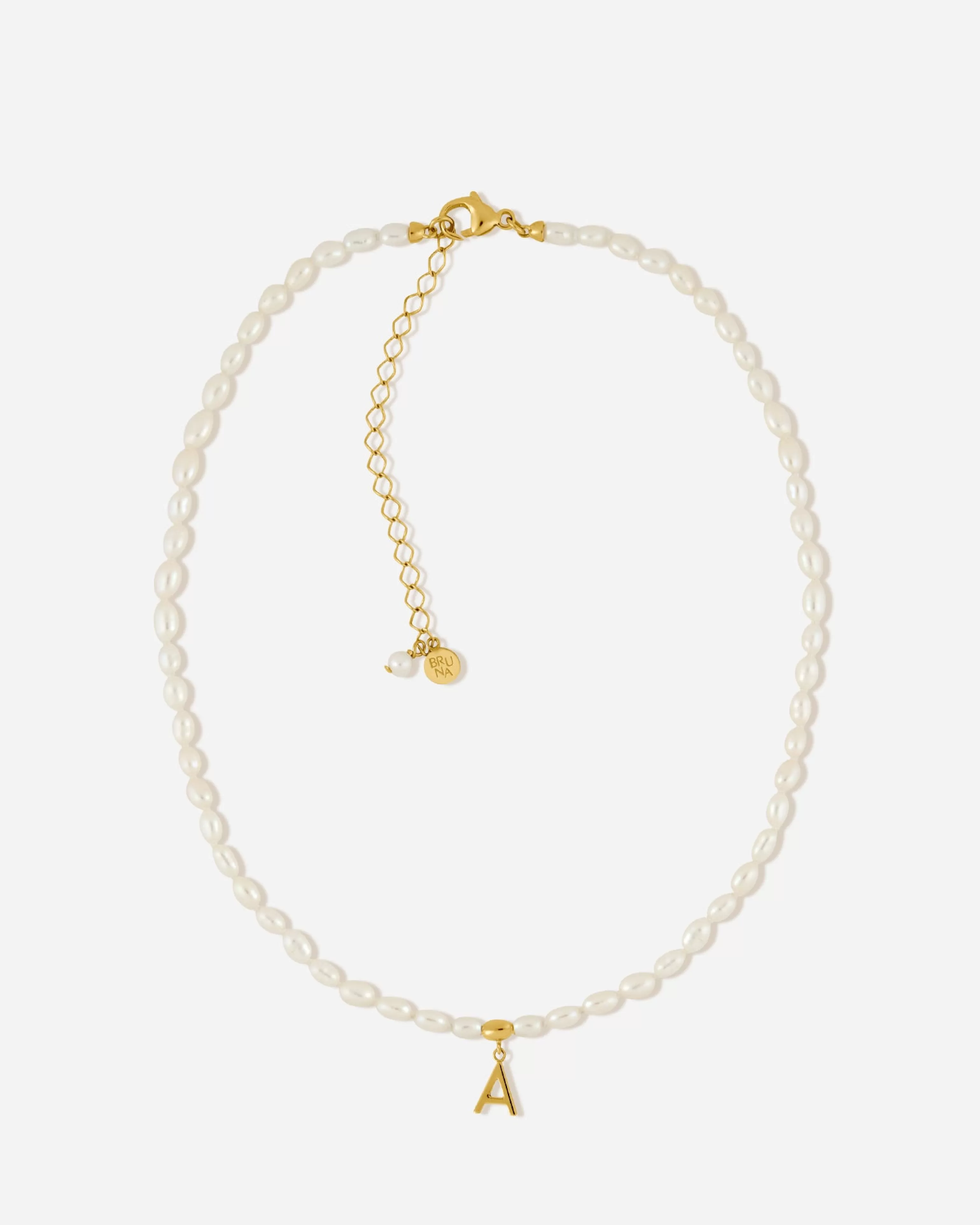 Pearls^BRUNA The Label Antibes Letter Choker 18k Gold Vermeil & Pearls