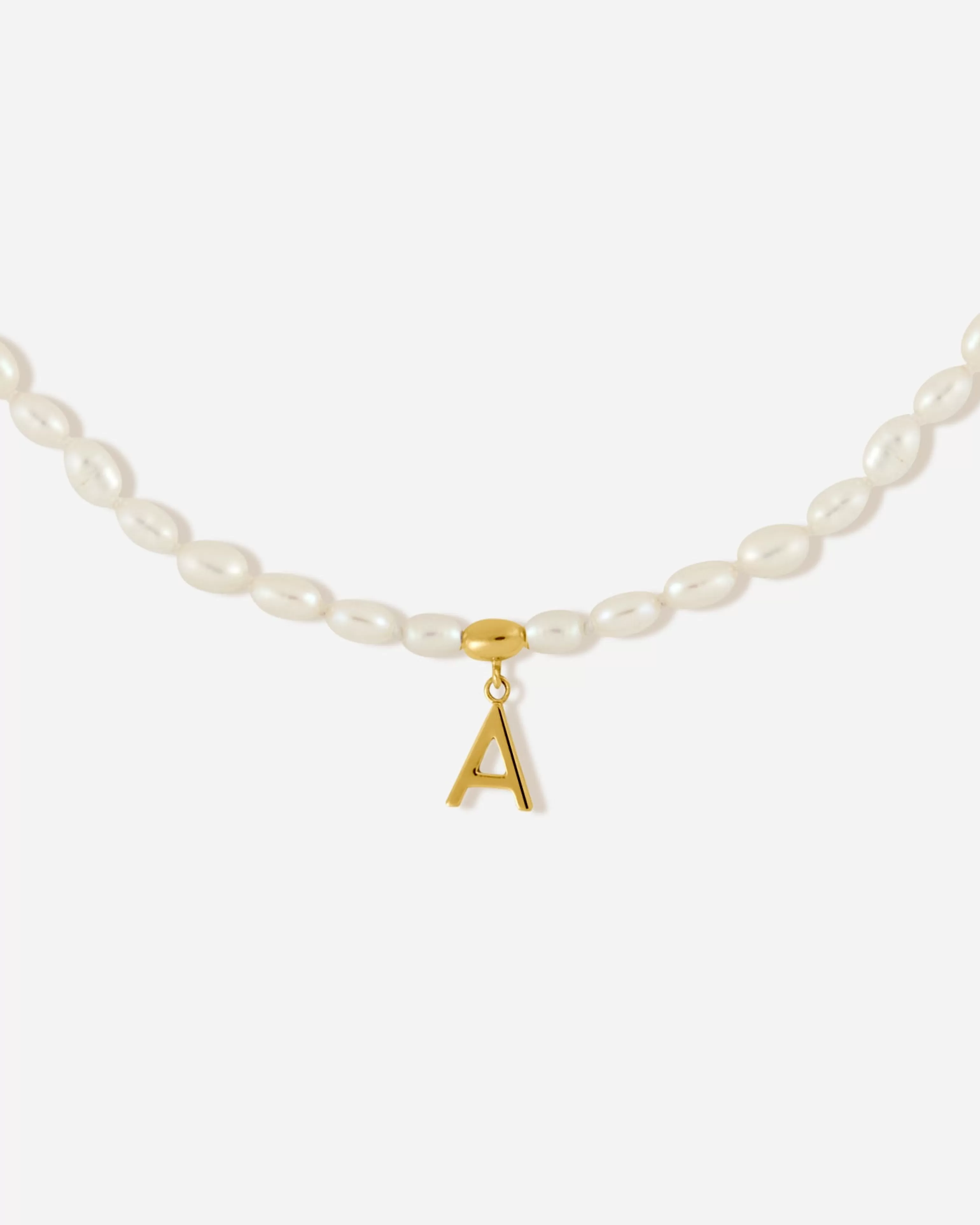 Pearls^BRUNA The Label Antibes Letter Choker 18k Gold Vermeil & Pearls