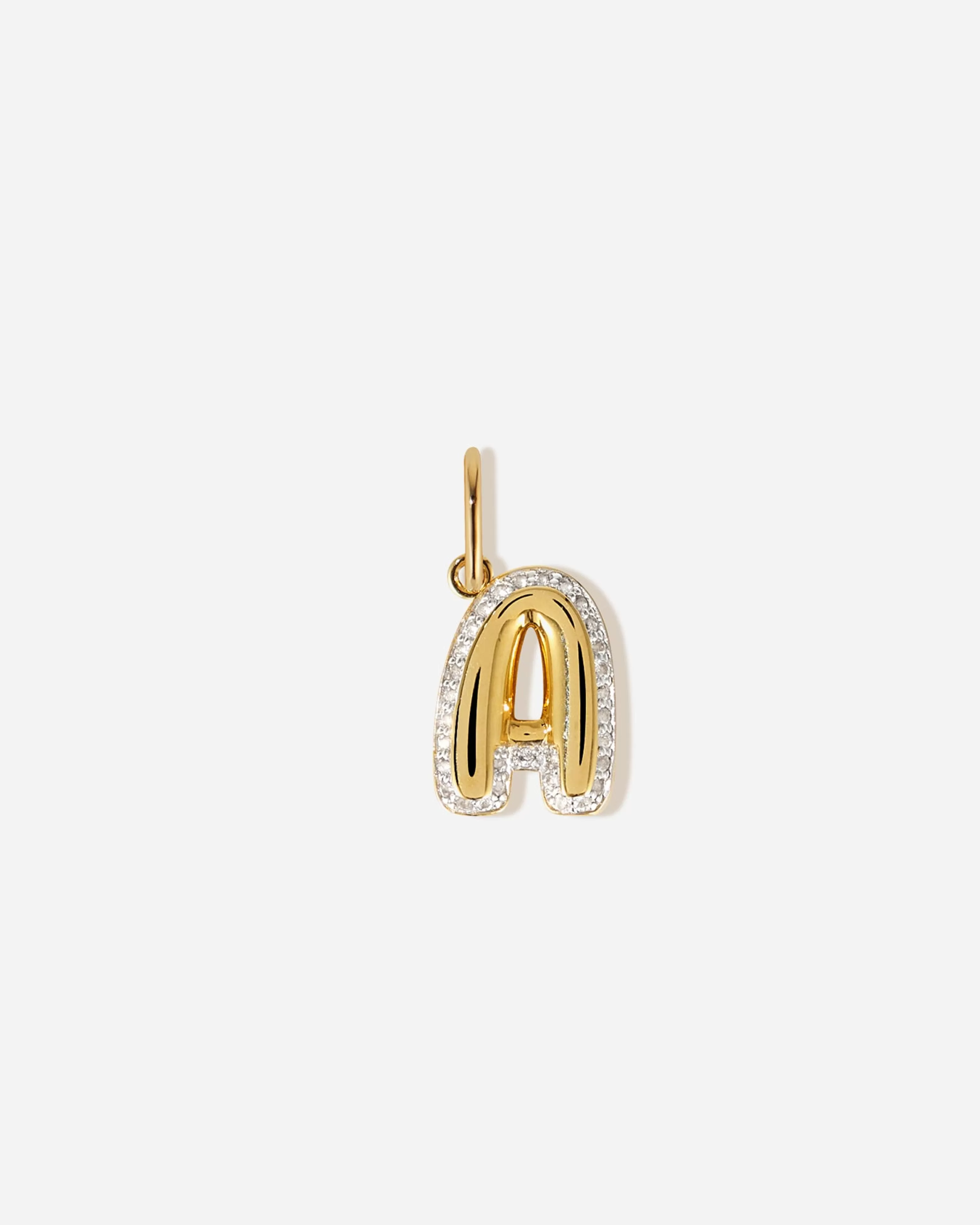 Necklace Charms | Initials^BRUNA The Label Bubble Letter Topaz Charm 18k Gold Vermeil & Gemstones
