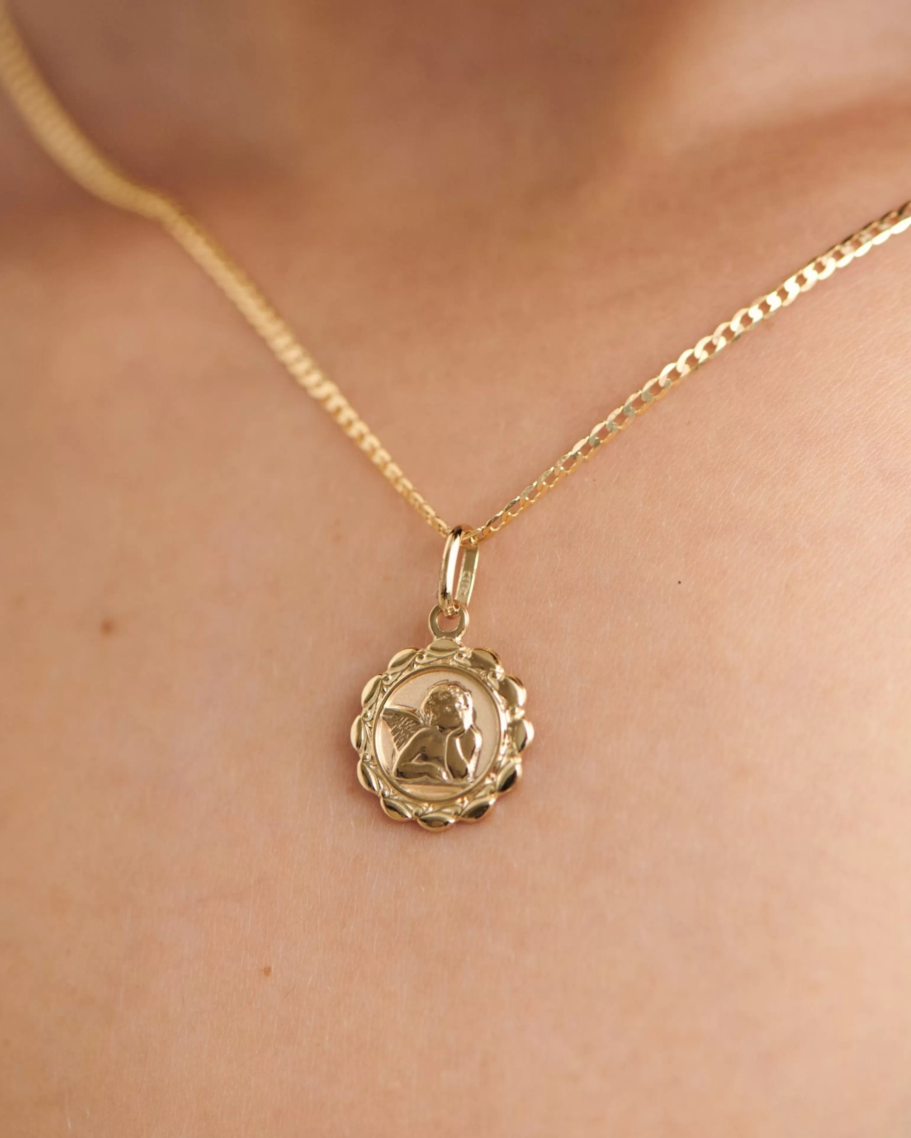Necklace Charms^BRUNA The Label Saint 14k Gold Charm 14k Yellow Gold
